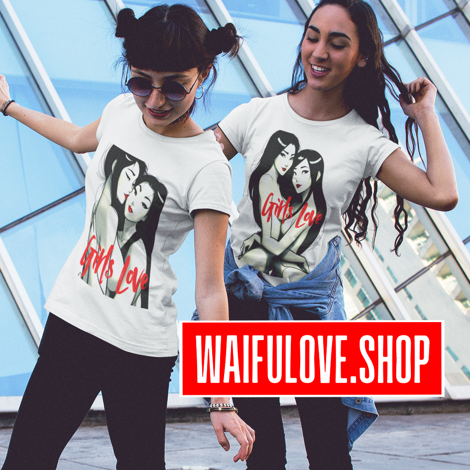 Cotton GIRLS LOVE Sketch 1 WHITE Unisex Classic Tee